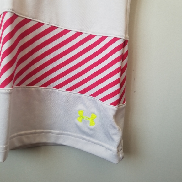 Under armour women's pink & white golf polo shirt - Picture 6 of 9
